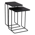 thumbnail image 1 of Pemberly Row Tables d'Appoint Gigognes Contemporaines, Fini Noir, 1 of 9