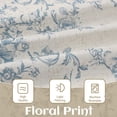 thumbnail image 6 of DWCN Thick Textured Linen Floral Valance for Kitchen Living Room, Rod Pocket Farmhouse Vintage Cottage Valance Curtain, Blue Rose, 42 x 18 Inches, 1 Panel, 6 of 8