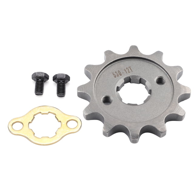 Piñón de motor delantero de 17 mm y 30 mm con accesorio de montaje Diente de aleación de acero 12T apto para cadena 530