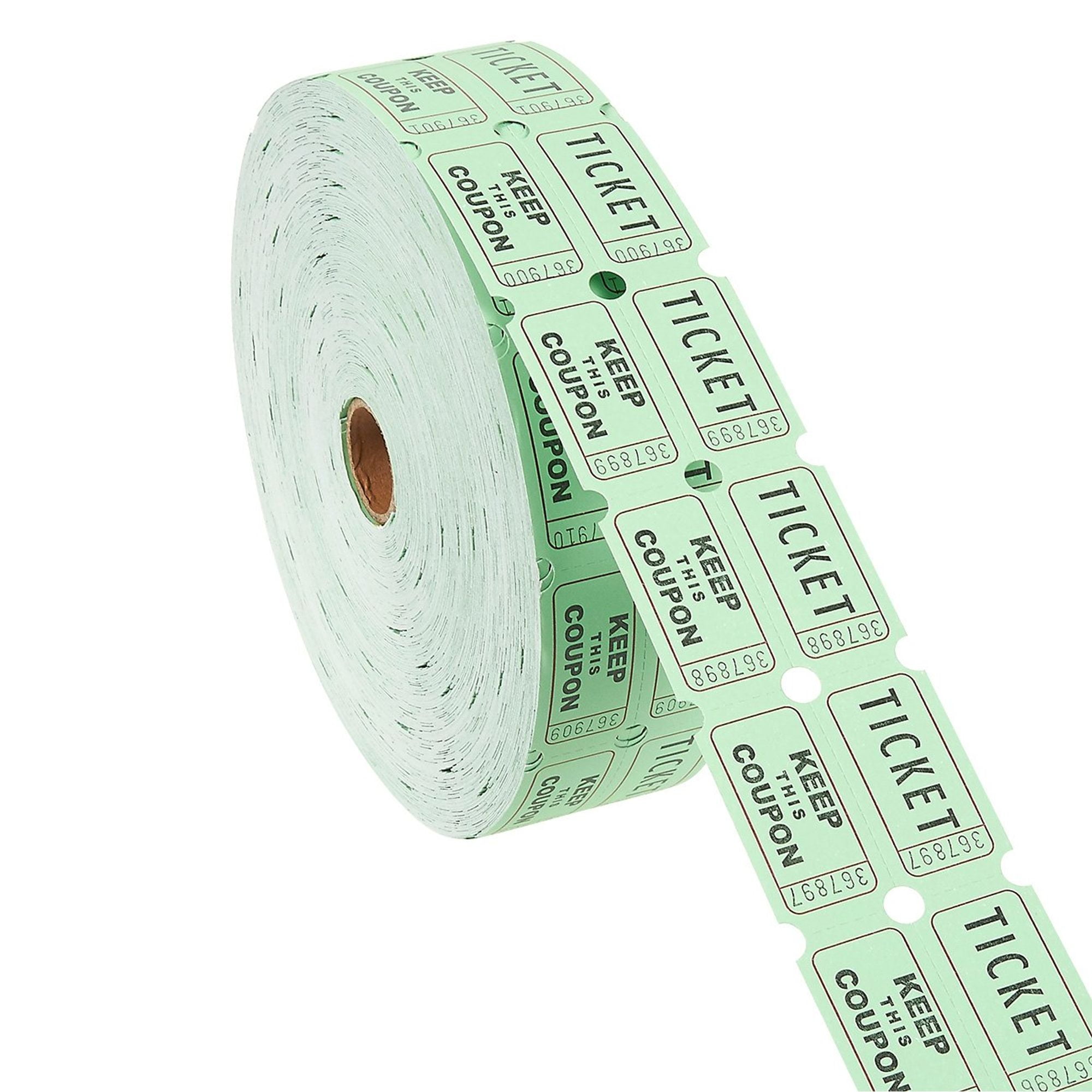 Raffle Tickets Roll Double Roll Of 2000 Count 50 50 Ticket Coupons 