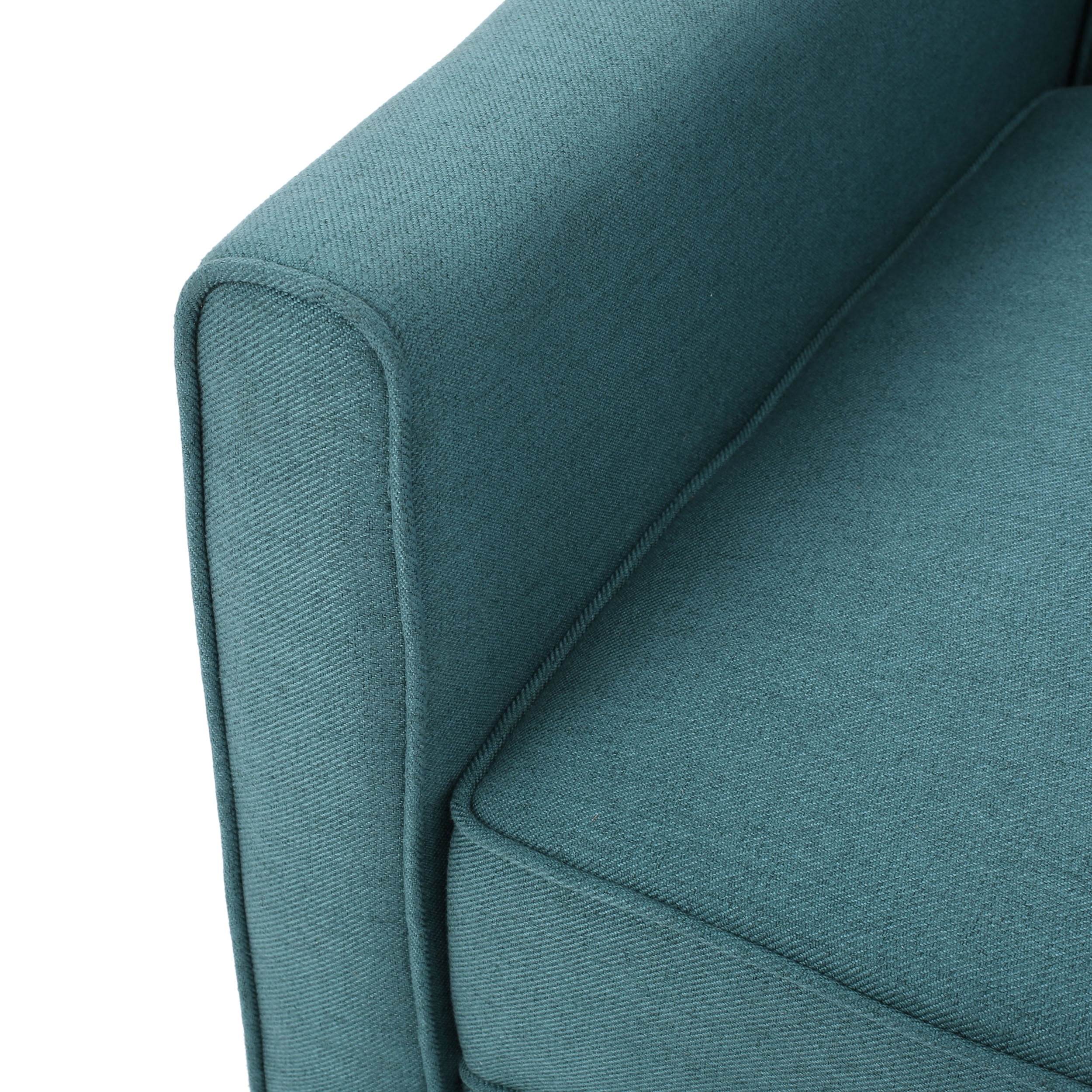 Noble House Kyley Fabric Recliner, Set of 2, Dark Teal, Dark Brown