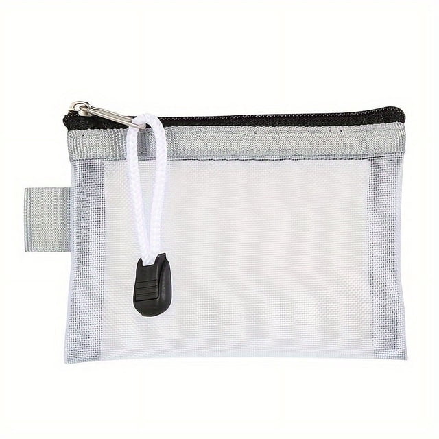 HLONK Mini Mesh Coin Purse Zipper Portable Clutch Wallet Versatile Simple Storage Bag for Boys Girls Small Card Bag