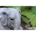 thumbnail image 5 of 6.25" Sitting Chubby Elephant Outdoor Garden Statue, 5 of 5
