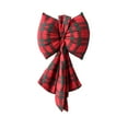 thumbnail image 2 of KOYPTL Large Christmas Bows,intage Red Buffalo Plaid Wreath Bow Christmas Velvet Decorations for Xmas Tree Christmas Hanging Ornament for Wreath Tree Topper Indoor Home Party Decor, 2 of 6