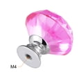 thumbnail image 3 of 30mm Crystal Knobs Drawer Diamond Shaped Pink 12 Pack, 3 of 5