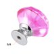 thumbnail image 3 of Perillas de cristal de 30mm en forma de diamante rosa, paquete de 12, 3 of 5