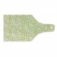 thumbnail image 1 of Victorian Cutting Board, Floral Ivy Swirls in Golden Yellow Shade Antique Motif Inspired Art Print, Tempered Glass Cutting and Serving Board, Wine Bottle Shape, Yellow and White, by Ambesonne, 1 of 1