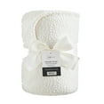 thumbnail image 5 of Mainstays Reversible Cozy Boucle Chenille Plush Throw, Vanilla 50" x 70", 5 of 8