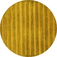 thumbnail image 1 of Ahgly Company Machine Washable Indoor Round Abstract Yellow Modern Area Rugs, 7' Round, 1 of 4