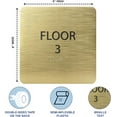 thumbnail image 3 of ADA CENTRAL SIGNS - 6" X6" Floor 3 Sign - ADA Compliant Tactile Graphics Grade 2 Braille Text Acrylic Wall Signs - Directional Assistance, Floor Number Safety for Office, school Hospital, Apartment, 3 of 7