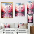 thumbnail image 4 of Designart "Skyscrapers of New York City in Pink & Blue I" Architecture Canvas Wall Art - Industrial Pink Skyscrapers Hallway Wall Art Decor, 4 of 6