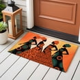 thumbnail image 4 of 2x3 Ft Entryway Area Rug, Black Women Kitchen Rug Runner Washable Floor Mat, African Southwestern Boho Orange Yellow Non Slip Indoor Door Mat Throw Carpet for Bathroom Living Room Bedroom, 4 of 8