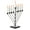 Noir, variante sur Vintiquewise QI004204.GD Bougeoir Électrique Chabad Judaica Chanukah Menorah avec Design de Bougie LED, Or