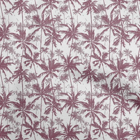 oneOone Silk Tabby Pink Fabric Tropical Palm Tree Sewing Fabric By The Yard Printed Diy Clothing Sewing Supplies 42 Inch Wide