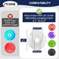 thumbnail image 2 of WQLPP-Tête de Vadrouille de Remplacement pour Vadrouille Magique Universelle 360° Spin, Compatible avec Vadrouille Hurricane Spin, Recharges de Tête de Vadrouille en Microfibre, Forme Ronde Taille Standard, Lot de 5, 2 of 4
