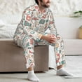 thumbnail image 5 of Mens Pajamas Set, summer life A Button Down Long Sleeve Loungewear Sleepwear Pjs sets for Men, 5 of 5