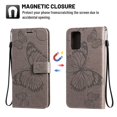 thumbnail image 2 of Dteck Galaxy S20 FE (Fan Edition) 5G Case, Embossed Butterfly PU Leather Magnetic Folio Flip Wallet Case Built-in Card Holder with Wrist Strap Stand Cover For Samsung Galaxy S20 FE 6.5 inch, Gray, 2 of 5