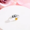 thumbnail image 2 of Coachuhhar Panda Rings Sterling Silver Sunflower Rings Animal Adjustable Rings Panda Jewelry Gift for Girls Women, 2 of 5
