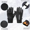 thumbnail image 4 of Uxcell Winter Ski Snow Gloves,  Waterproof Touchscreen Winter Warming Gloves, Black-grey, 4 of 7
