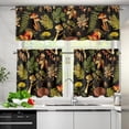 thumbnail image 3 of Mushroom Kitchen Curtain Valance Set Short Tier Curtains Cafe Curtains for Living Room Bedroom Bathroom Farmhouse Window Curtains 3 Piece Sets, 3 of 6