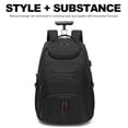 thumbnail image 2 of Mochila con ruedas Boavan, resistente al agua, 45 L, 17 pulgadas, negra, 2 of 6