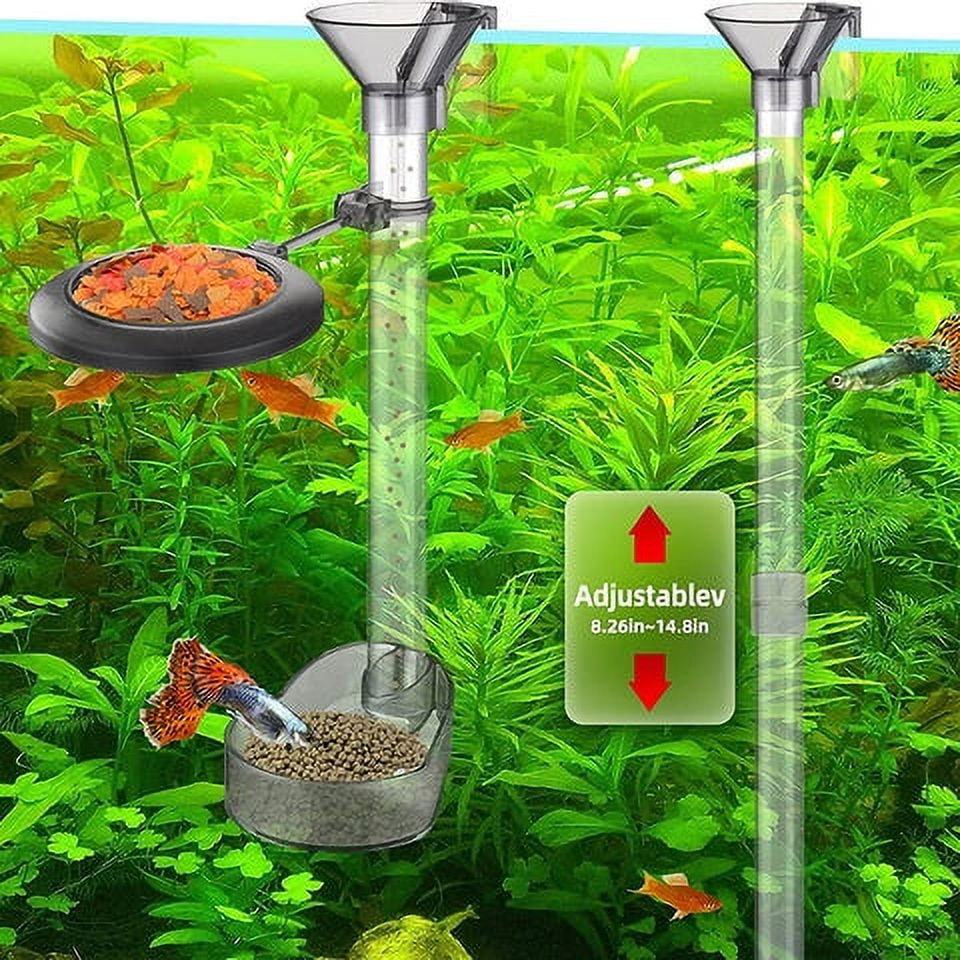 Garnalen Feeding Dish - Aquarium Fish Feeder Tube Kit, Clear Fish Tank Garnalen Feeder Tube Tray en Feeding Dish Set voor Garnalen, Vissen en Slakken Ohicki