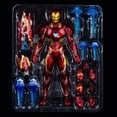 thumbnail image 2 of Figura de acción de los vengadores 4 de Marvel, muñeco movible de Iron Man Mk50, modelo hecho a mano, adorno, juguete, regalo para niños, Deco, 14-16cm Gong Bohan LED, 2 of 2