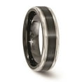 thumbnail image 5 of Edward Mirell Black TI -Traction Finish w/Polished Edge6.5mm Band, 5 of 7