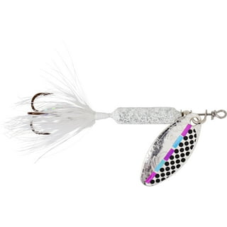 Yakima Bait Worden's Original Single Hook Rooster Tail, Inline Spinnerbait  Fishing Lure, Glitter Flame, 1/16 oz.