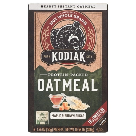 UPC 705599014147 product image for Kodiak Protein-Packed Maple Brown Sugar Instant Oatmeal  1.76 oz  6 Packets | upcitemdb.com
