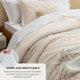 thumbnail image 4 of Juego de edredón Bedsure Queen Beige con 2 fundas de almohada de 3 piezas, 4 of 7