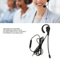 thumbnail image 4 of Single Ear Headset, Wired Black Monaural Headset Comfortable Rugged Plug and Play Noise Cancelling with Microphone for Call Center for Computers 3.5mm,Type C, 4 of 7
