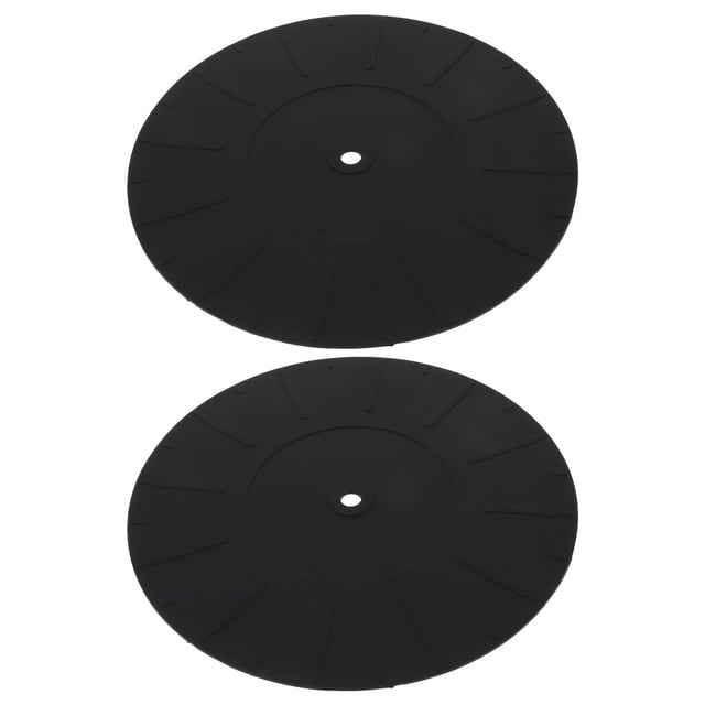 TABLZONE 2Pcs Square Silicone Turntable Mat for Home Use Music Listening Anti-Static Vinyl Record Player Mat 6.7x6.7in