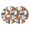 Orange, variant on Orange Grey, Round 13 Inch Placemats Set of 2, Abstract Modern Geometric Watercolor HeatResistant Non Slip Place Mats for Dining Table, Wipeable Braided Kitchen Table Mats for Housewarming