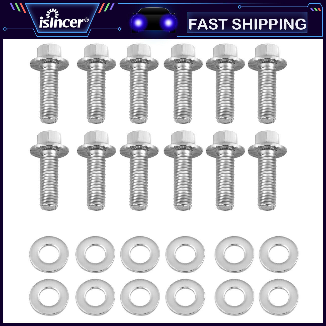 Exhaust Manifold Header Bolts Hardware Kit For Chevy GMC Buick LS1 LS2