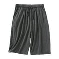 thumbnail image 3 of yillto Men Big and Tall Pajamas Shorts Loose Comfy Loungewear Elastic Waist Drawstring Sleepwear Shorts, 3 of 7