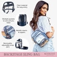 thumbnail image 3 of Kedzie Backstage Clear Sling Crossbody Bag, Navy (Women's), 3 of 7