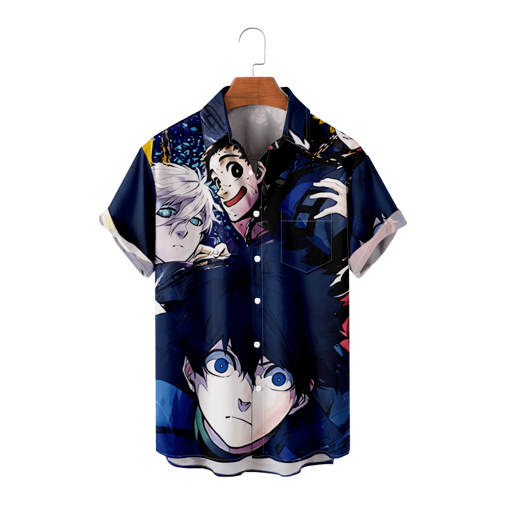 BLUE LOCK Men s Women s Large Pocket BLUE LOCK Anime Simple Summer 