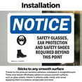thumbnail image 3 of (2 Pack) Safety Glasses Ear Protection Sign, 3 of 7