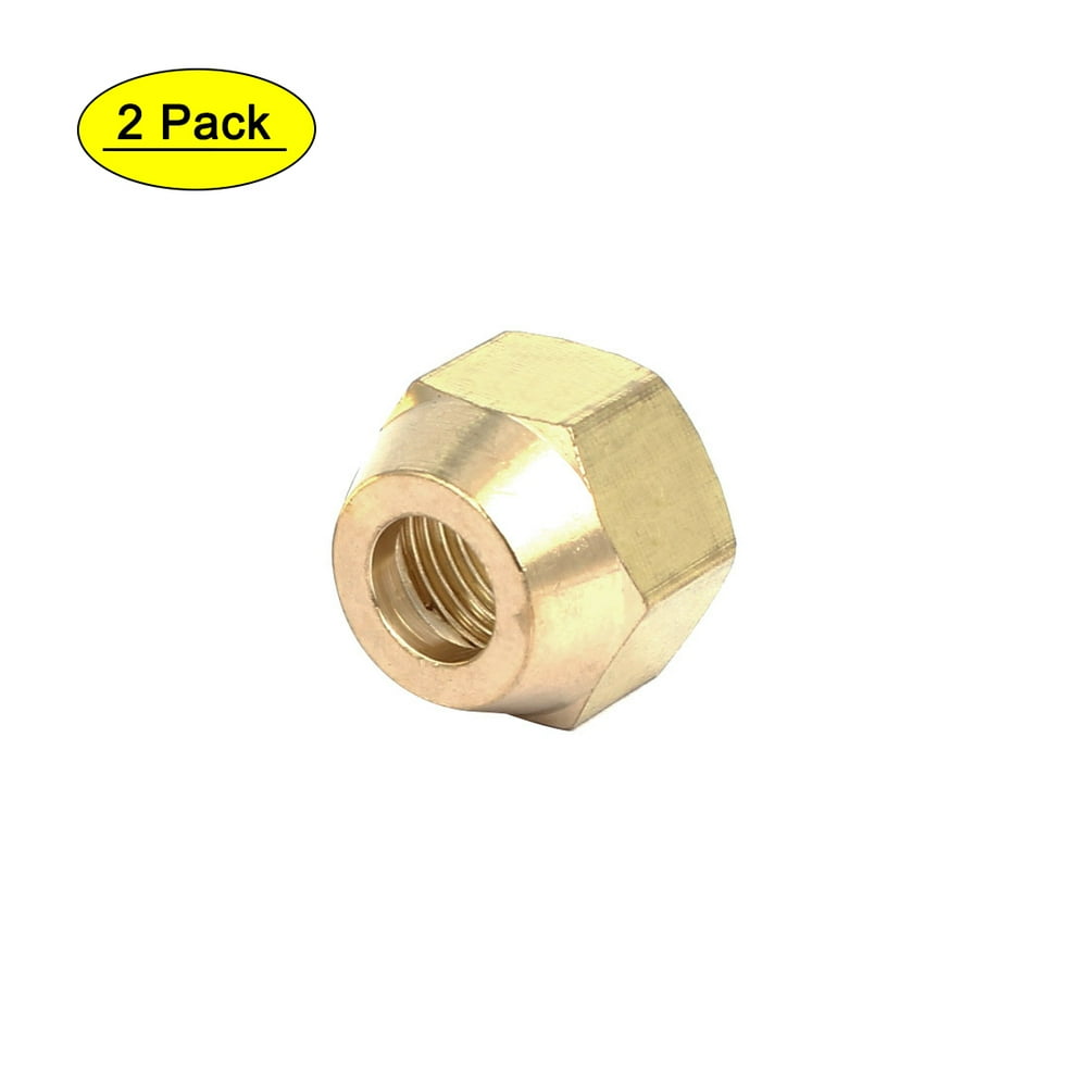 3/8BSP Brass Flare Nuts Air Conditioner Parts Fittings 2pcs for 10mm