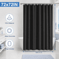 thumbnail image 7 of Black PEVA Shower Curtain, 72 x 72 in Bathroom Curtain with Metal Grommets and Rings Included, Easy-Hang Bath Curtain for Bathtub and Shower Stall, 7 of 7