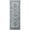 thumbnail image 3 of Hauteloom Nisula Hallway, Kitchen Runner Rug - Traditional Bohemian Medallion Carpet - Gray, Light Gray, Blue - 2'7" x 10', 3 of 16