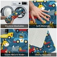 thumbnail image 3 of Gukieu Vehicles Cartoon with Funny Drivers Print Dust-proof Floor Mats, Water-absorbent and Non-slip Flannel Door Mats 16x24in, Home Decoration Suitable for Kitchen, Bathroom, Garage, 3 of 7