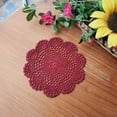 thumbnail image 4 of Dream Lifestyle 6pcs Doilies, Crochet Cotton Lace Table Placemats Doilies, Handmade Round Crochet Doilies Hook Flower Hollow Decorative Cushion Plate Pad Insulation Dining Table Mats 8inch, 4 of 7