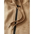 thumbnail image 6 of Wutalume Men's Winter Zipper Hooded Fleece Sweatshirt with Patch Pocket, Casual Jacket for Men, Soft and Warm Material, Perfect for Layering, Outdoor Events,Khaki 2XL, 6 of 7