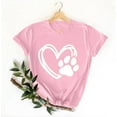 thumbnail image 4 of Pisexur Hauts pour Femmes T-Shirt Graphique de la Saint-Valentin - Col Rond Manches Courtes Imprimé Rose,P, 4 of 5