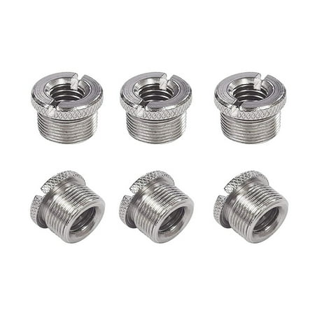 

6 Pcs 5/8 inch Male to 3/8 inch Female Mic Converter Threaded Screw