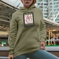 thumbnail image 2 of Retro Yep I'm Still Single with a Skeleton & Phone, Valentine's Day Gift, Sand Hooded Sweatshirt or Hoodie, Large, 2 of 5