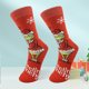 thumbnail image 4 of Calcetines acogedores estilo navideño, cómodos calcetines para dormir en casa para niños y adultos Ygjytge Rojo mujer, 4 of 5