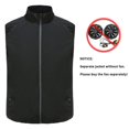 thumbnail image 1 of Ropa de aire acondicionado para hombre, chaleco de refrigeración con ventilador, carga USB, abrigo de Color sólido para exteriores, talla grande, verano, 2022, 1 of 5